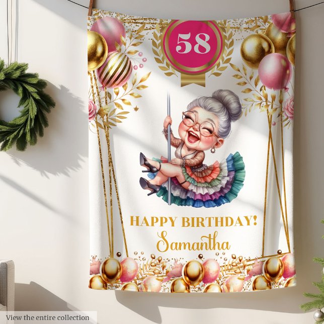 Couverture d'Humour personnalisée pour l'anniversa (Personalized Humor Blanket for Grandma Birthday)