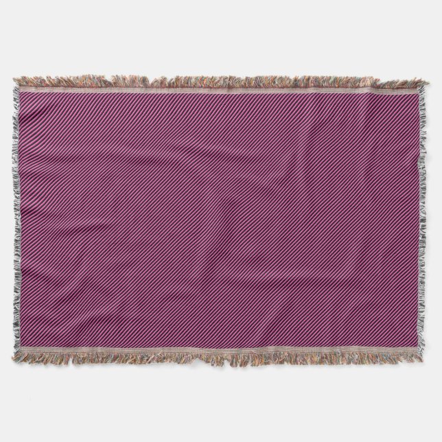 Couverture Diagonale rose chaud et noire (Devant)