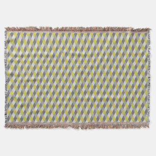 Couverture Diamants géométriques Jaune et gris Moderne Abstra