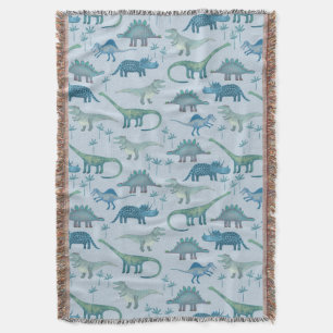 Couverture Dinosaur Motif bleu