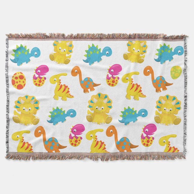 Couverture Dinosaures Mignons, Motif De Dinosaures, Baby Dino (Devant)