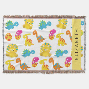 Couverture Dinosaures Mignons, Motif Des Dinosaures, Votre No