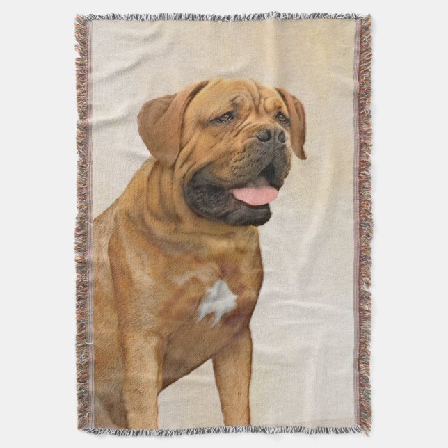 Couverture Dogue de Bordeaux Peinture - Cute Original Chien A (devant Vertical)