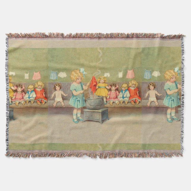 Couverture Dolly Lave fille Vintage Jouer Poupées mignonne (Devant)