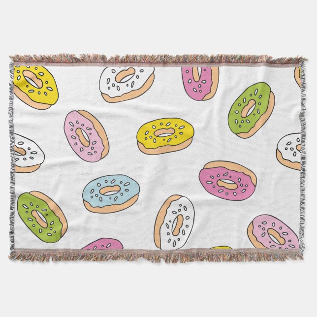 Couverture Doodle beiguts motif, design sans soudure. (Devant)