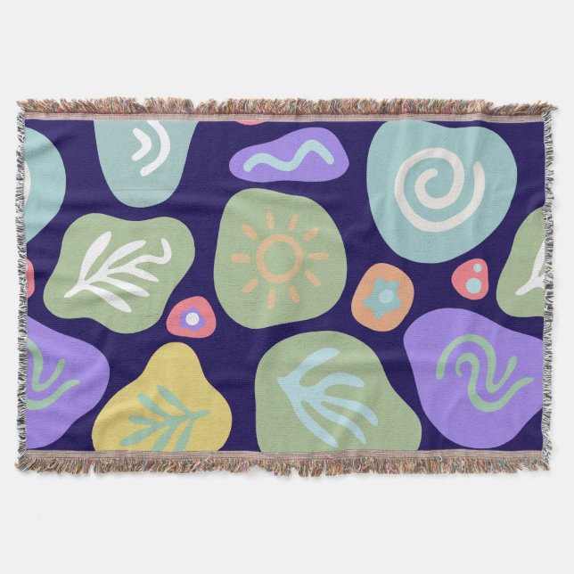 Couverture Doodles de rêve - Boho Nature Vibrant Design Motif (Devant)