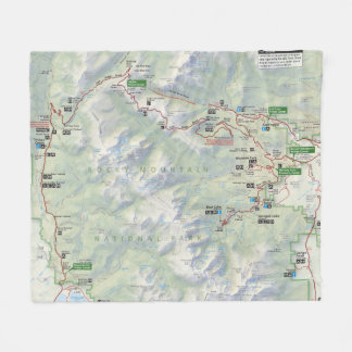 Couverture d'ouatine de carte de montagne rocheuse