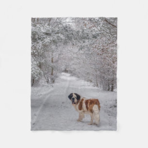 Couverture d'ouatine de chien de St Bernard