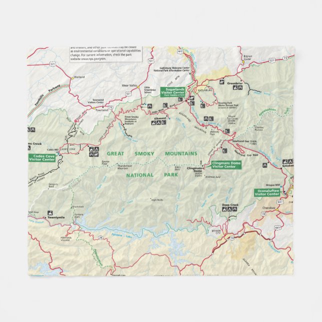 Couverture d'ouatine de Great Smoky Mountains (Devant (Horizontal))