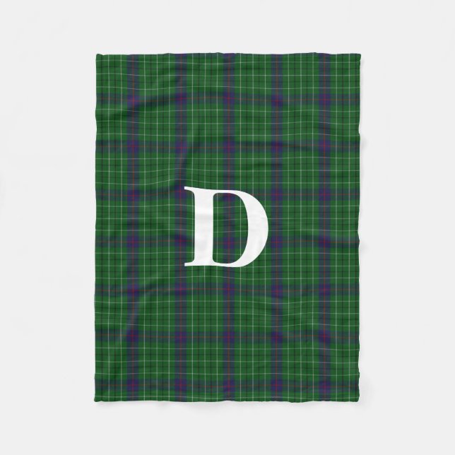 Couverture d'ouatine de monogramme de plaid de (Devant)