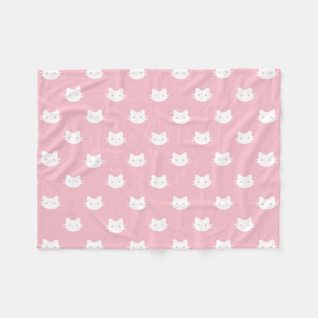 Couverture d'ouatine de polyester de chat de Kitty (Devant (Horizontal))