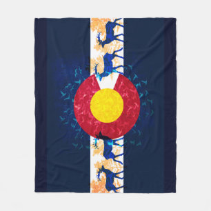 Couverture d'ouatine de scène de nature de drapeau