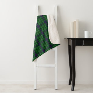 Couverture d'ouatine de Sherpa de plaid de clan de