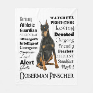 Couverture d'ouatine de traits de dobermann