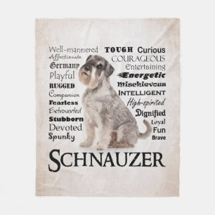 Couverture d'ouatine de traits de Schnauzer