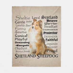 Couverture d'ouatine de traits de Sheltie