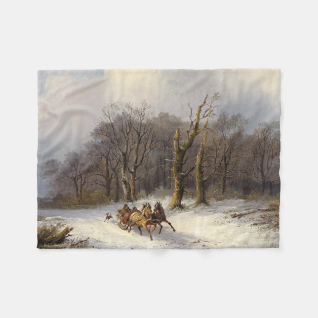 Couverture d'ouatine d'hiver de forêt de tour de (Devant (Horizontal))