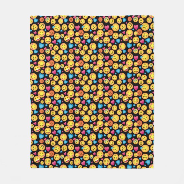 Couverture d'ouatine d'impression d'Emoji (Devant)