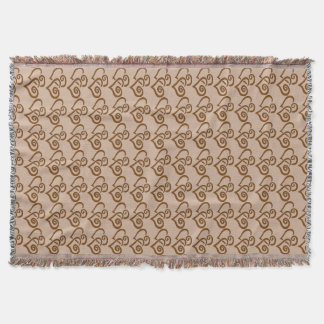 Couverture Double Chocolat Brown Coeurs Motif