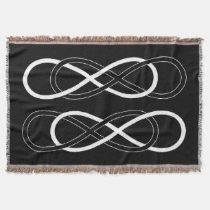 Couverture Double infini de symbole - noir et blanc