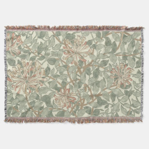 Couverture Douce Chèvre Vintage William Morris Chèvrefeuille