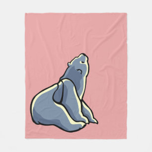 Couverture d'ours polaire Couverture d'ours rose
