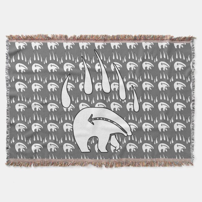 Couverture d'ours tribale Claw d'ours natif Lancer (Devant)