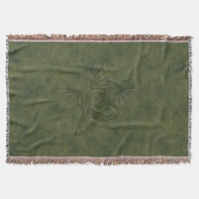 Couverture Dragon Star - Embossée en cuir vert (Devant)