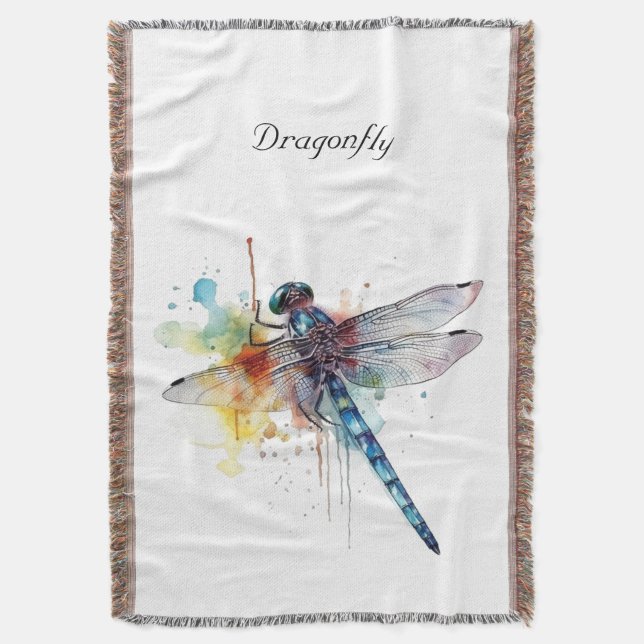 Couverture Dragonfly colorée personnalisable (devant Vertical)
