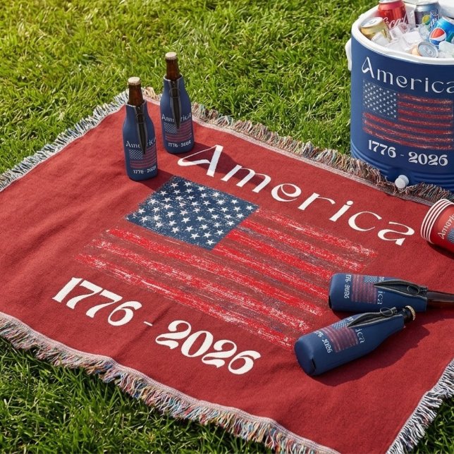 Couverture Drapeau Américain 1776 à 2026 États-Unis 250e Anni (Créateur téléchargé)