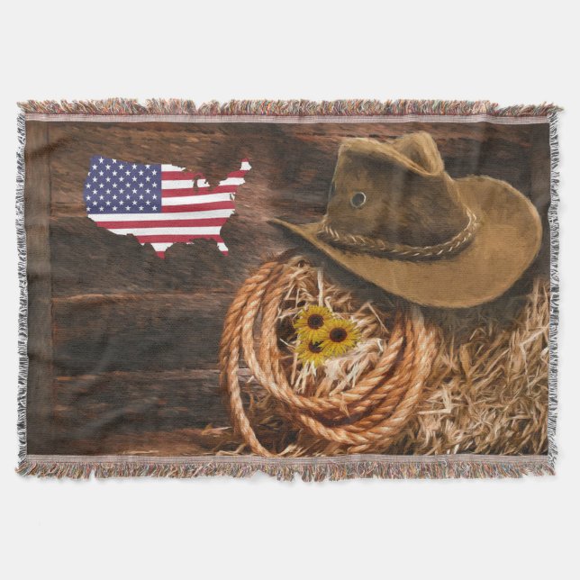 Couverture Drapeau américain Casquette lasso (Devant)