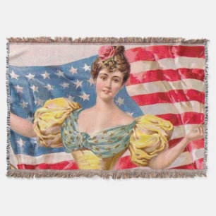 Couverture Drapeau américain Lady Liberty Independence