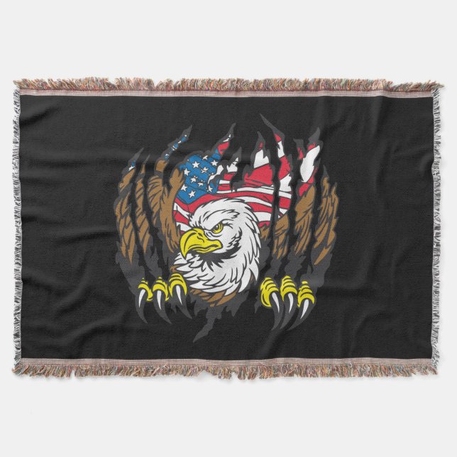 Couverture Drapeau américain patriotique d'Eagle chauve (Devant)