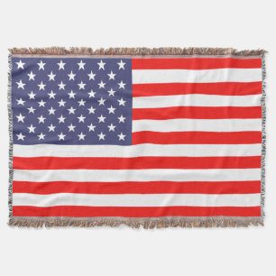 Couverture Drapeau américain patriotique tissé jeter la couve