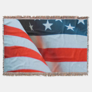 Couverture Drapeau américain rouge blanc et bleu