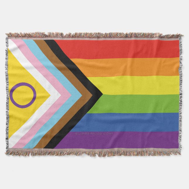 Couverture Drapeau de fierté intersexe de SlipperyJoe's fond  (Devant)