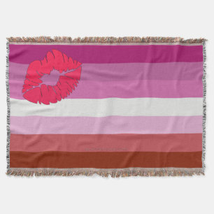 Couverture Drapeau de fierté lesbienne au rouge à lèvres Slip