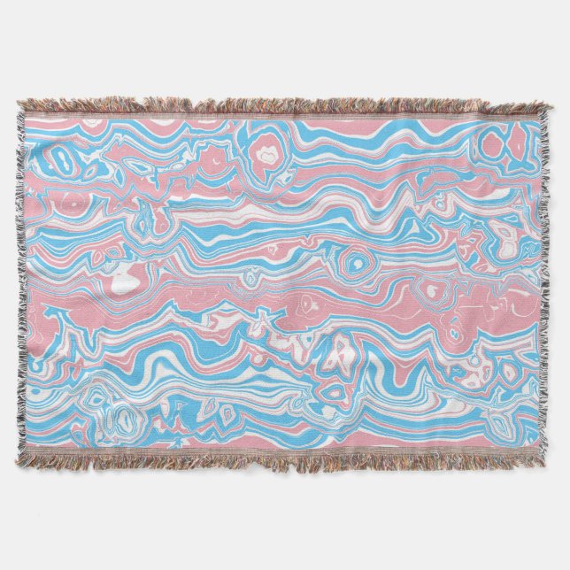 Couverture Drapeau de fierté trans Trippsy Boho Groovy Bandes (Devant)