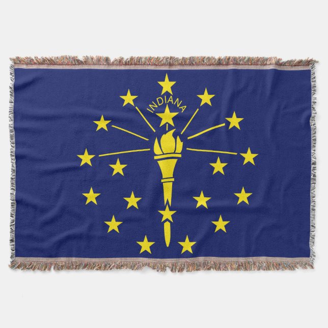 Couverture Drapeau de l'état de l'Indiana Imprimer Patriotiqu (Devant)