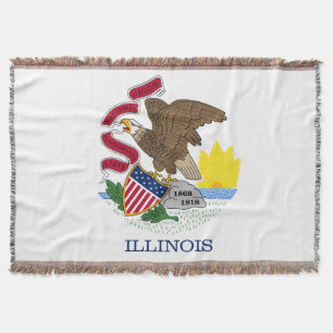 Couverture Drapeau de l'Illinois Imprimer Patriotique