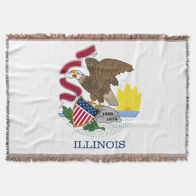 Couverture Drapeau de l'Illinois Imprimer Patriotique (Devant)