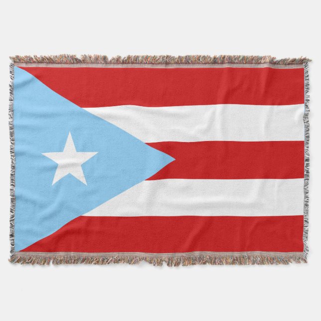 Couverture Drapeau de Porto Rico bleu clair (Devant)
