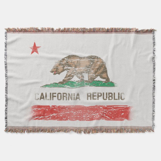 Couverture Drapeau d'état de la Californie affligé par cru (Devant)