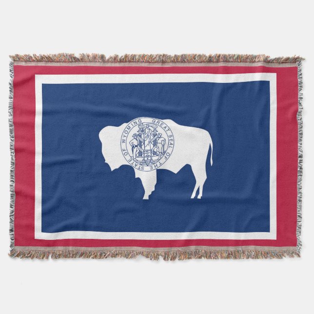 Couverture Drapeau d'État du Wyoming Imprimer Patriotique (Devant)