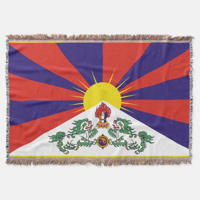 Couverture Drapeau du Tibet - Drapeau du lion des neiges (Devant)