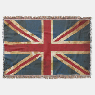 Couverture Drapeau grunge souillé d'Union Jack R-U