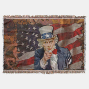 Couverture Drapeau Patriotique Steampunk Sam & US