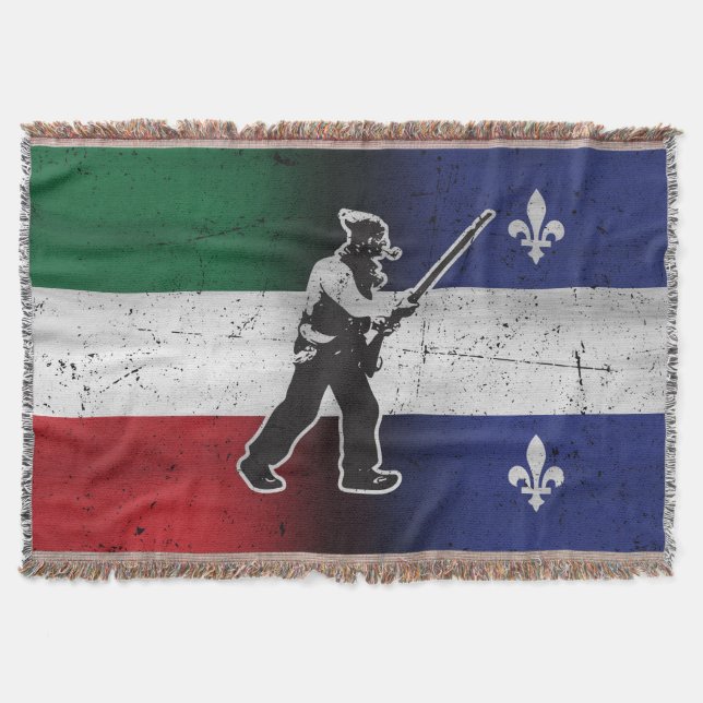Couverture Drapeau Québec et Patriote Henri Julien érodé (Devant)
