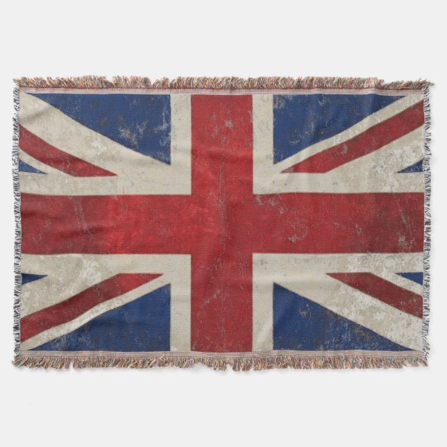 Couverture Drapeau vintage Union Jack du Royaume-Uni (Devant)
