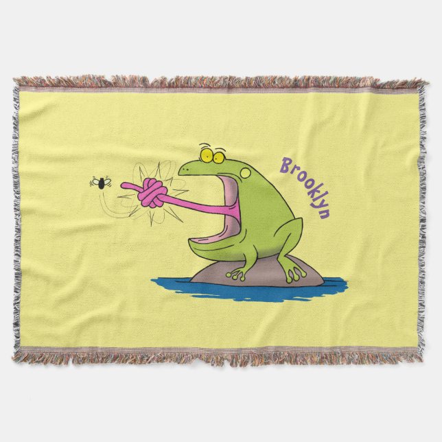Couverture Drôle dessin animé de grenouille et mouche (Devant)